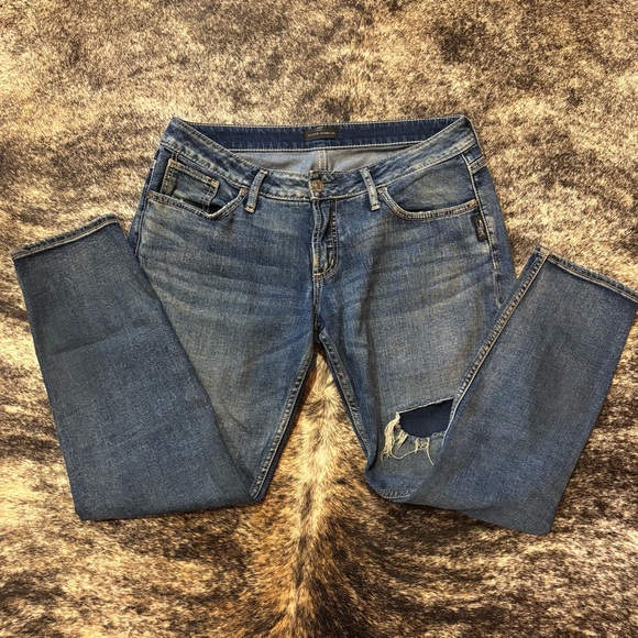 Women’s Silver Jeans Co Boyfriend fit, Size 28, W28/L27, 99% Cotton, 1% Elastane - Picture 3 of 12